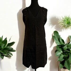 ViX Paula Hermanny Black Linen Mini Dress - Size XS